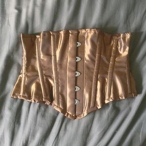 Bronze Steel Boned Corset